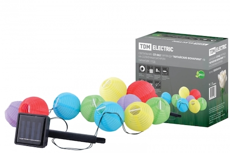 TDM ELECTRIC SQ0330-0134 Светильник СП-062 гирлянда "Китайские фонарики"-10, TDM
